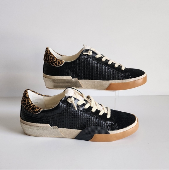 Dolce Vita Shoes - Dolce Vita Zina Plush Leopard Trim Women’s 8 Sneakers NEW